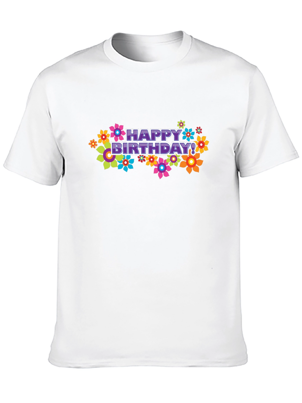 Happy Birthday Floral Graphic T-Shirt