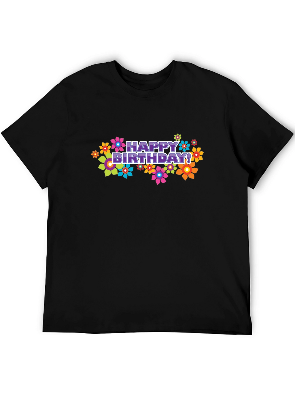 Happy Birthday Floral Graphic T-Shirt