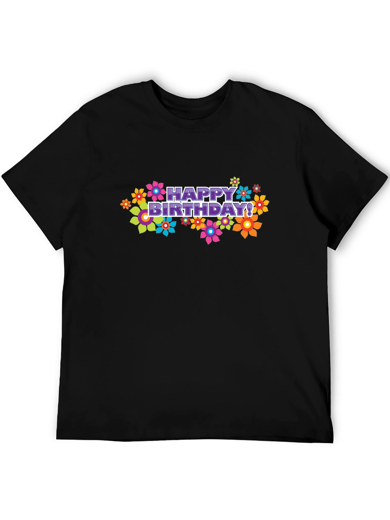 Happy Birthday Floral Graphic T-Shirt