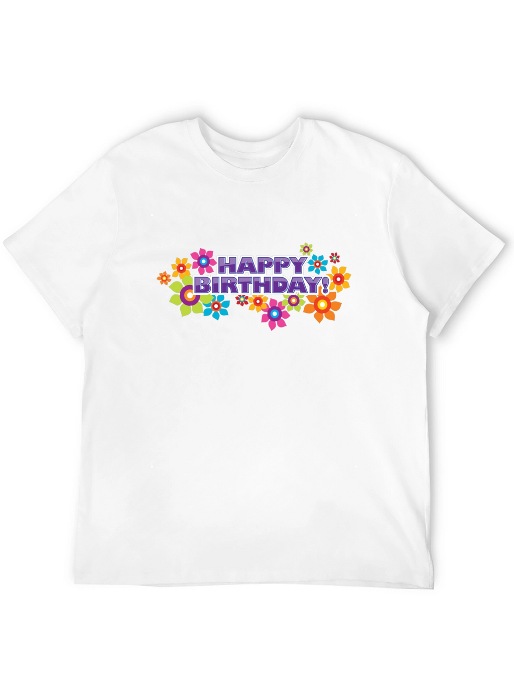 Happy Birthday Floral Graphic T-Shirt