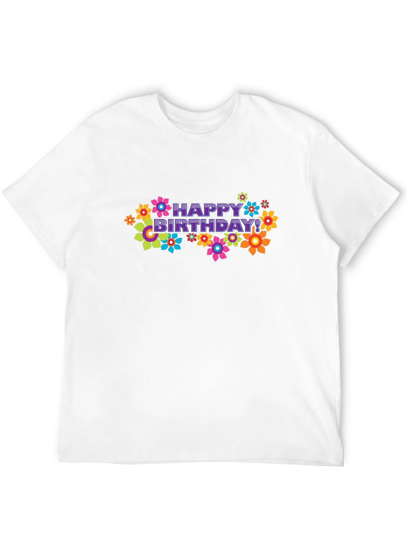Happy Birthday Floral Graphic T-Shirt