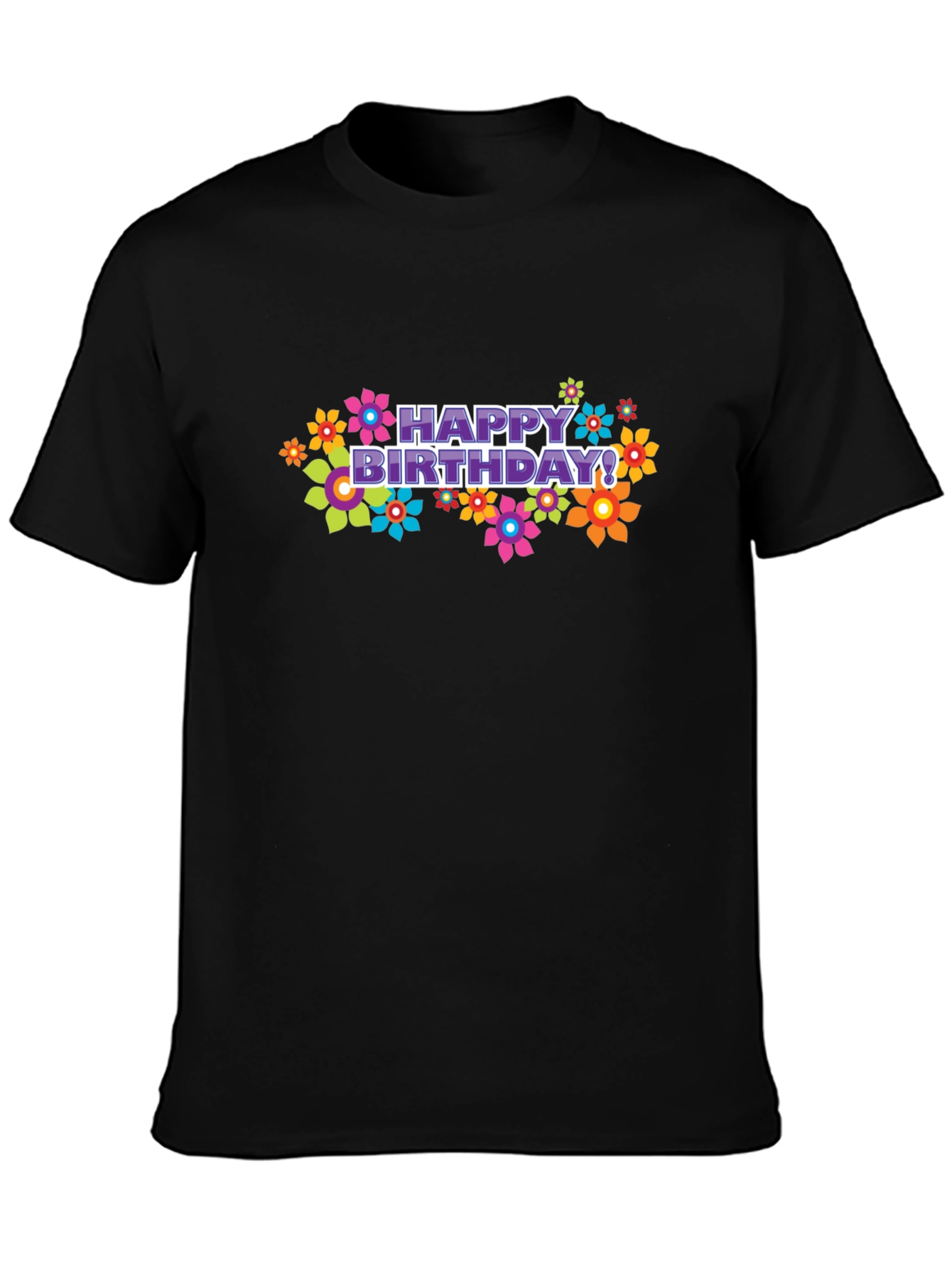 Happy Birthday Floral Graphic T-Shirt