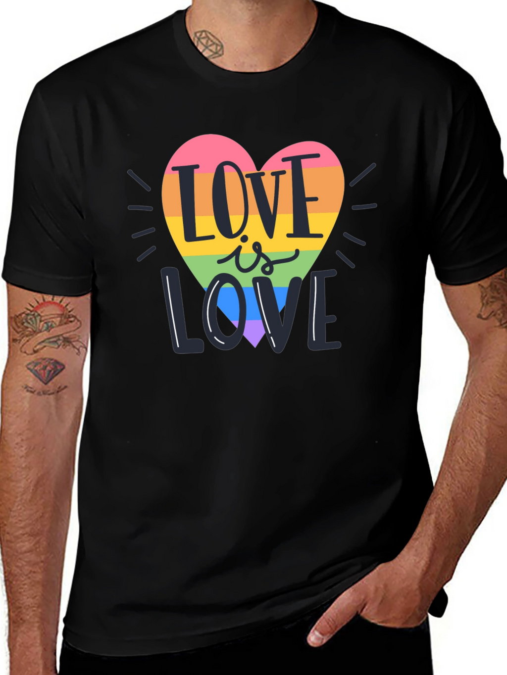 Love is Love Rainbow Heart T-Shirt