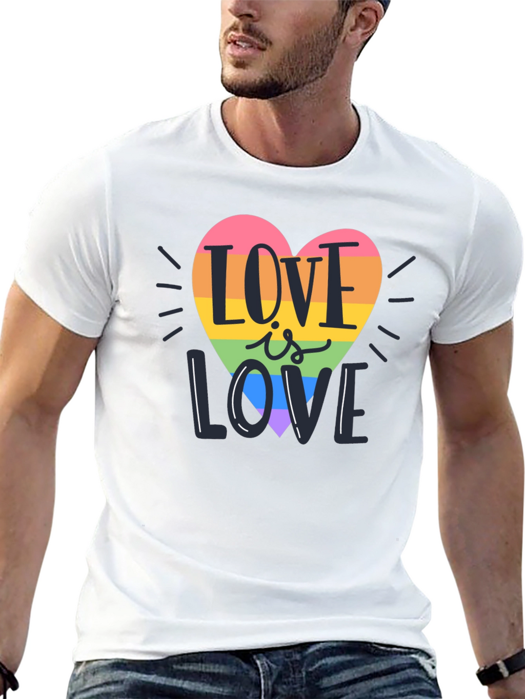 Love is Love Rainbow Heart T-Shirt