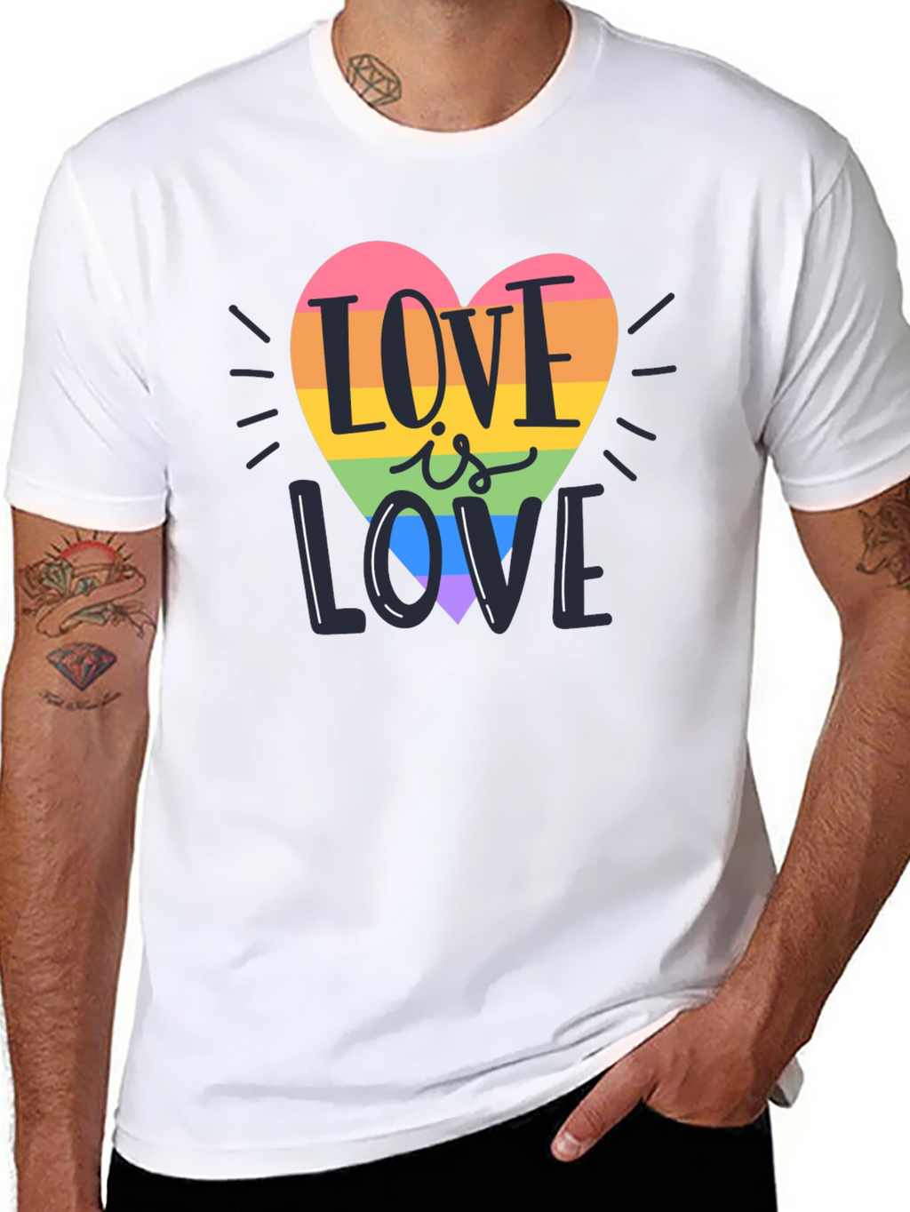 Love is Love Rainbow Heart T-Shirt