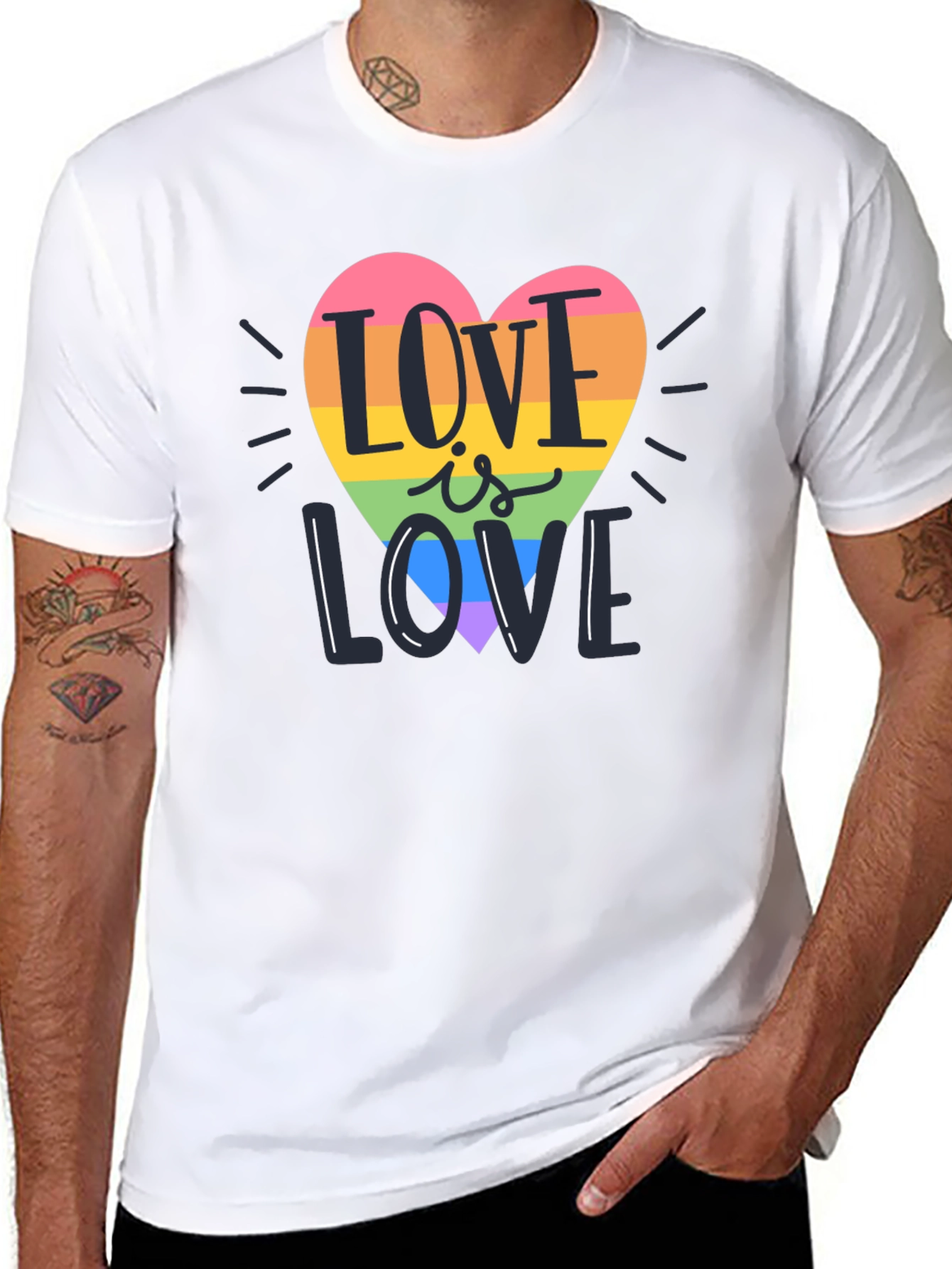 Love is Love Rainbow Heart T-Shirt