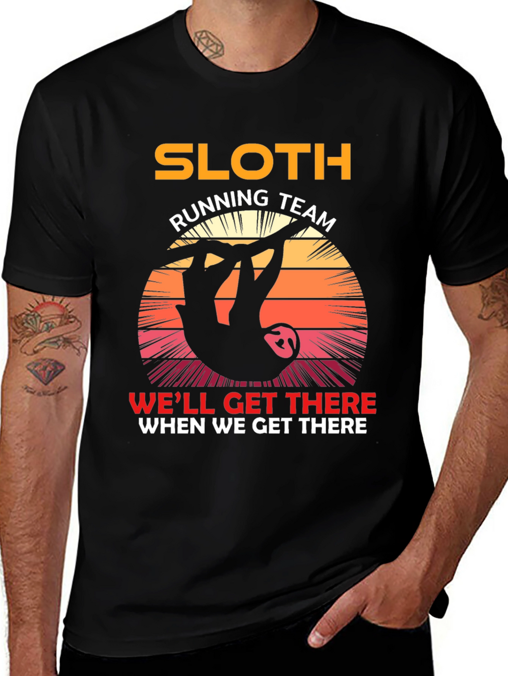 Sloth Running Team T-Shirt - Funny Novelty Tee