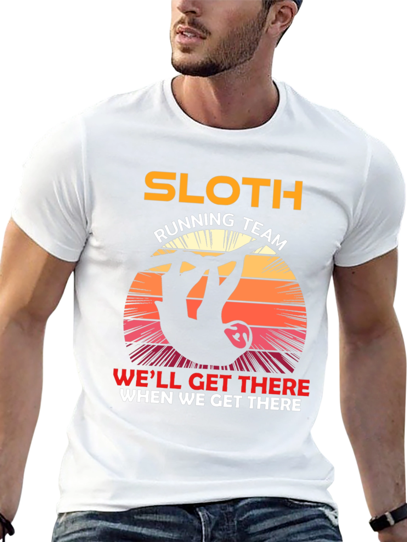 Sloth Running Team T-Shirt - Funny Novelty Tee
