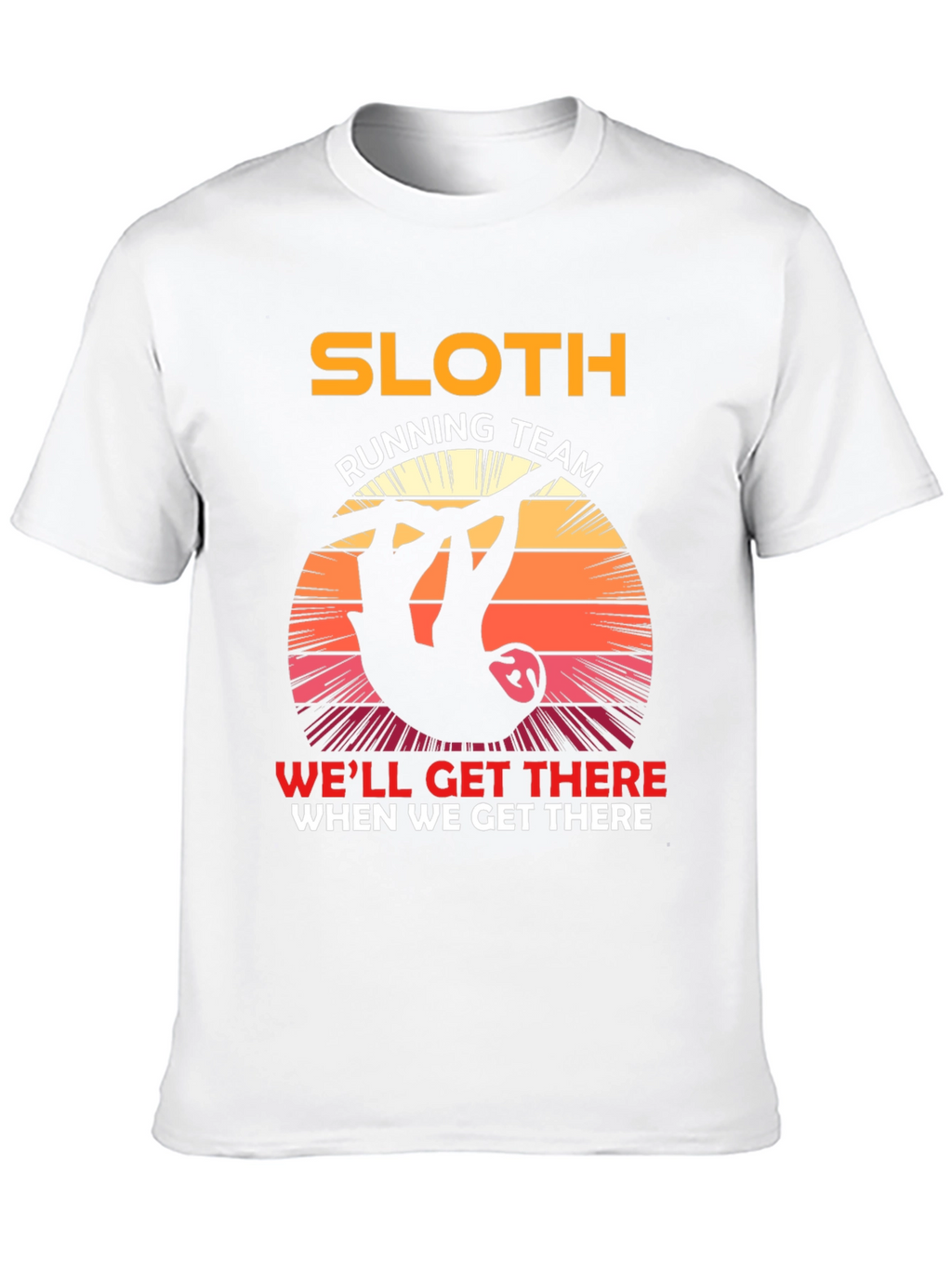 Sloth Running Team T-Shirt - Funny Novelty Tee
