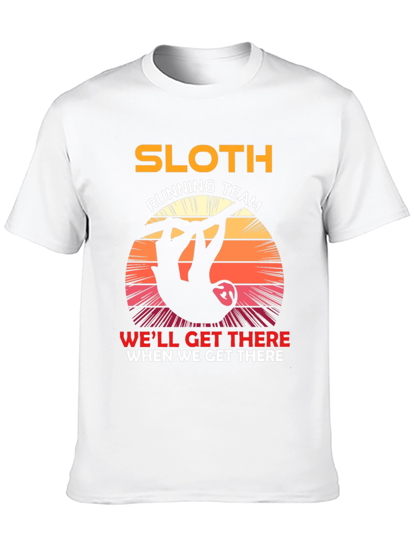 Sloth Running Team T-Shirt - Funny Novelty Tee