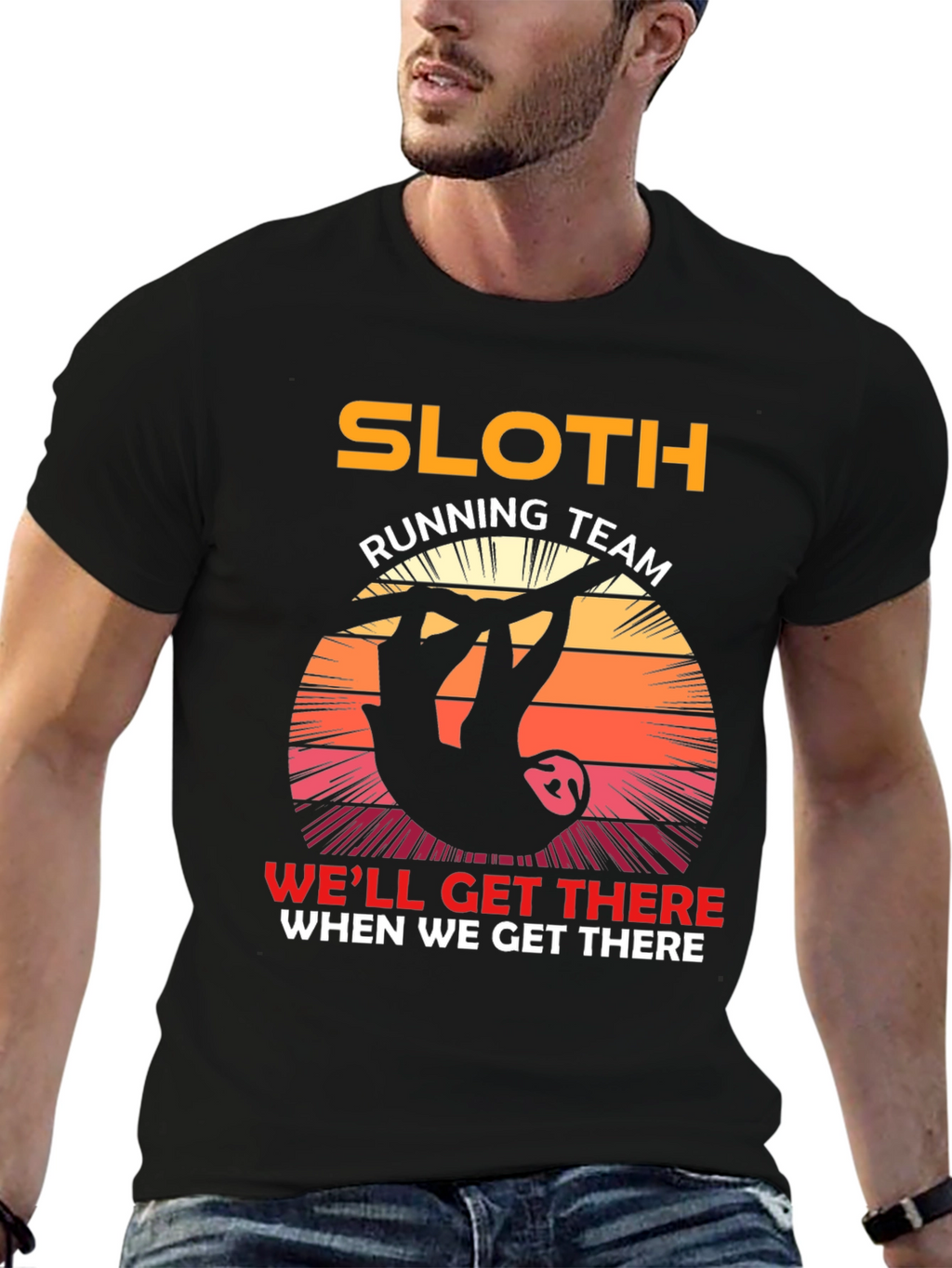 Sloth Running Team T-Shirt - Funny Novelty Tee