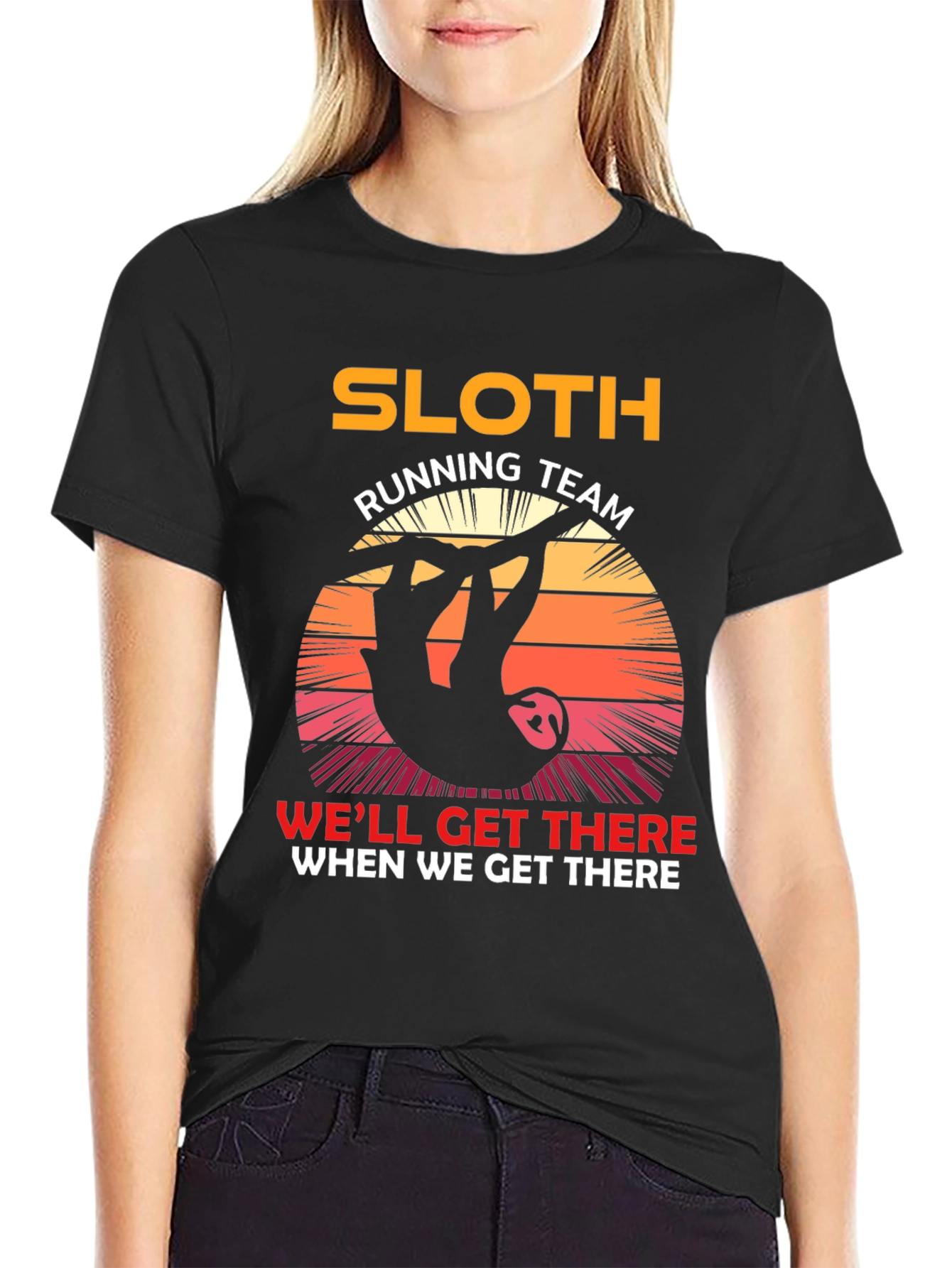 Sloth Running Team T-Shirt - Funny Novelty Tee