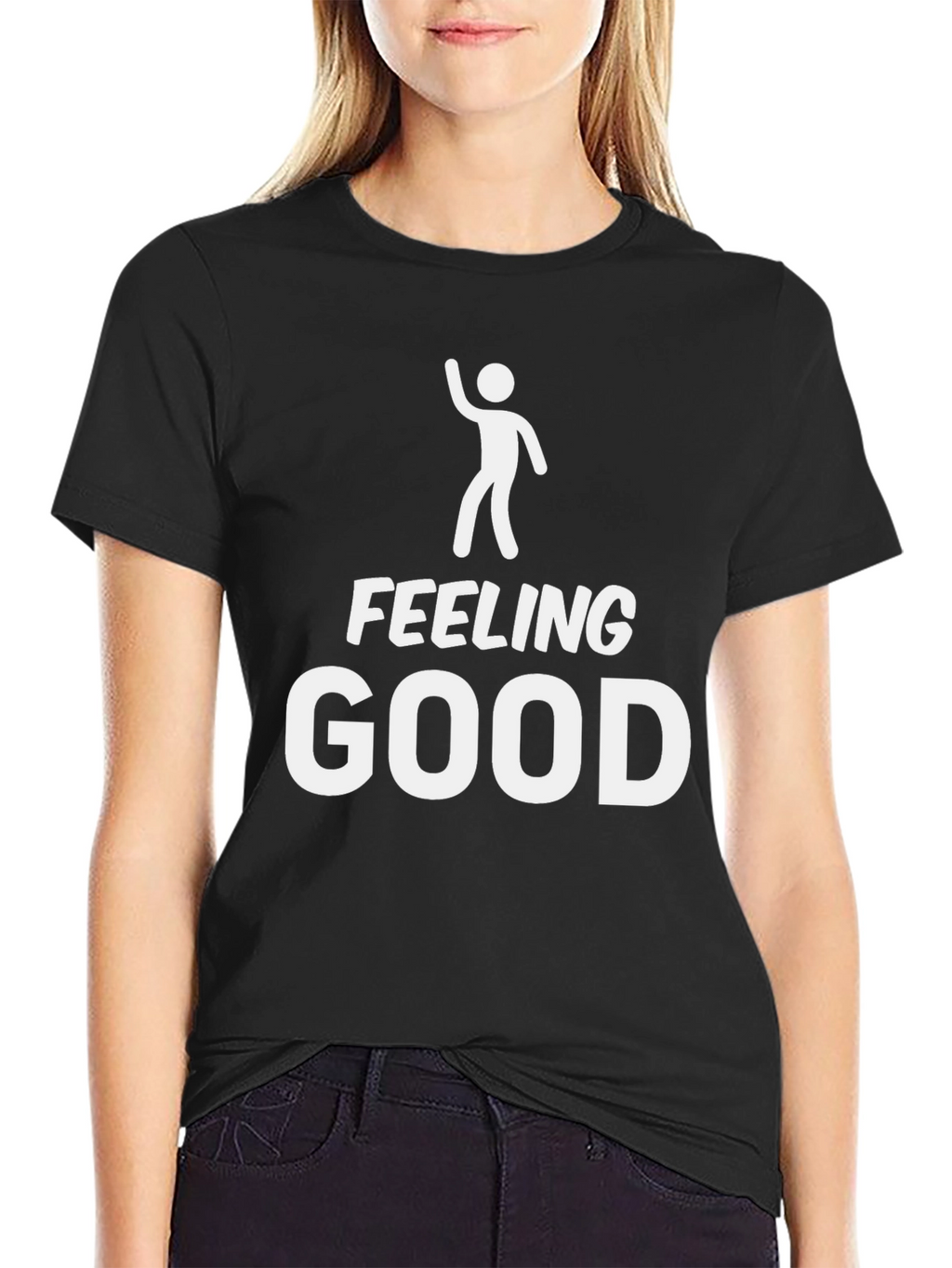 Feeling Good Black Graphic Tee