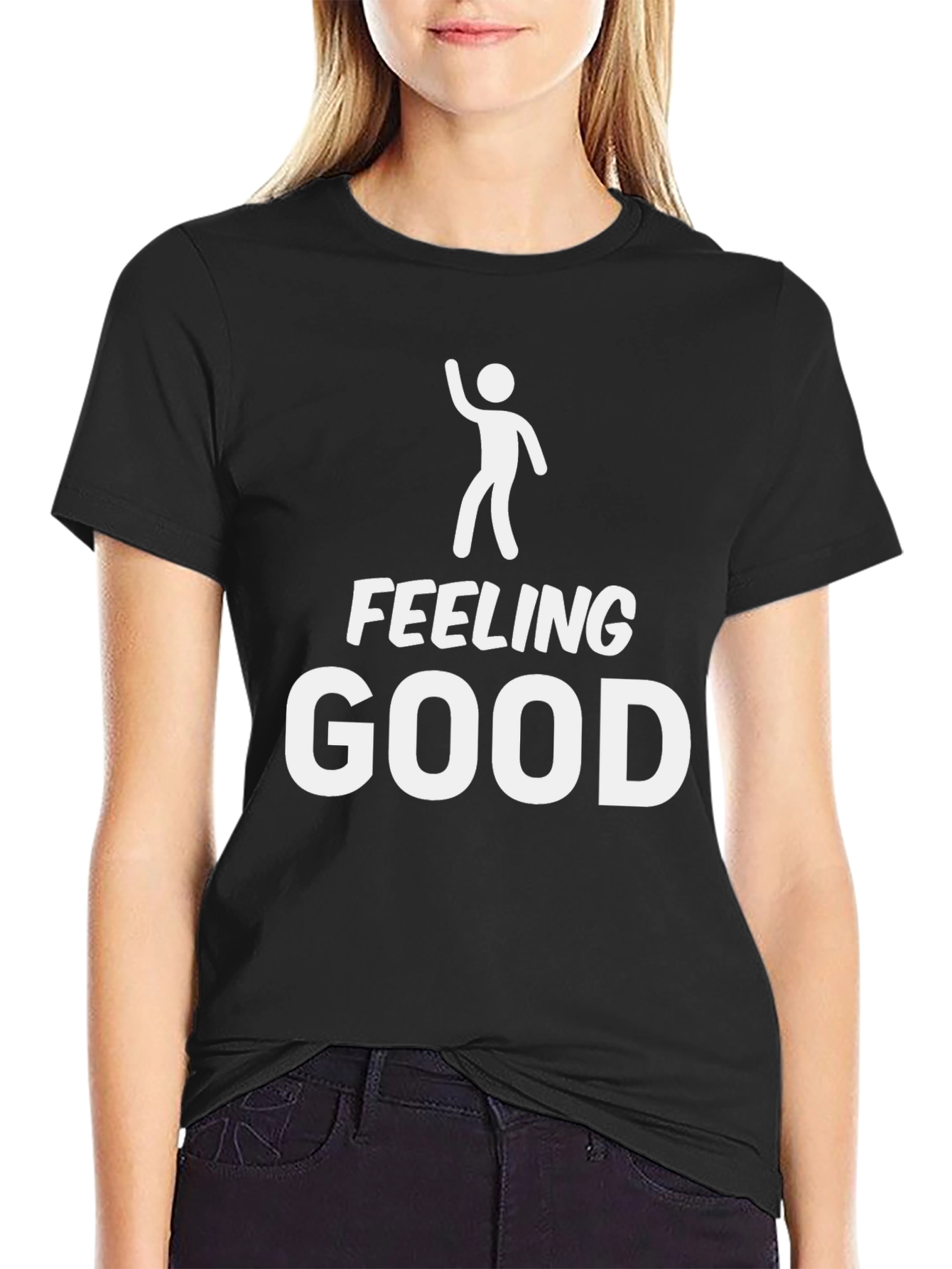 Feeling Good Black Graphic Tee