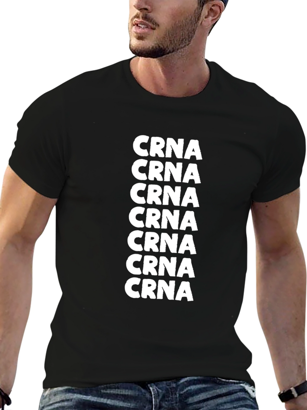 CRNA Graphic Tee - Black Cotton T-Shirt