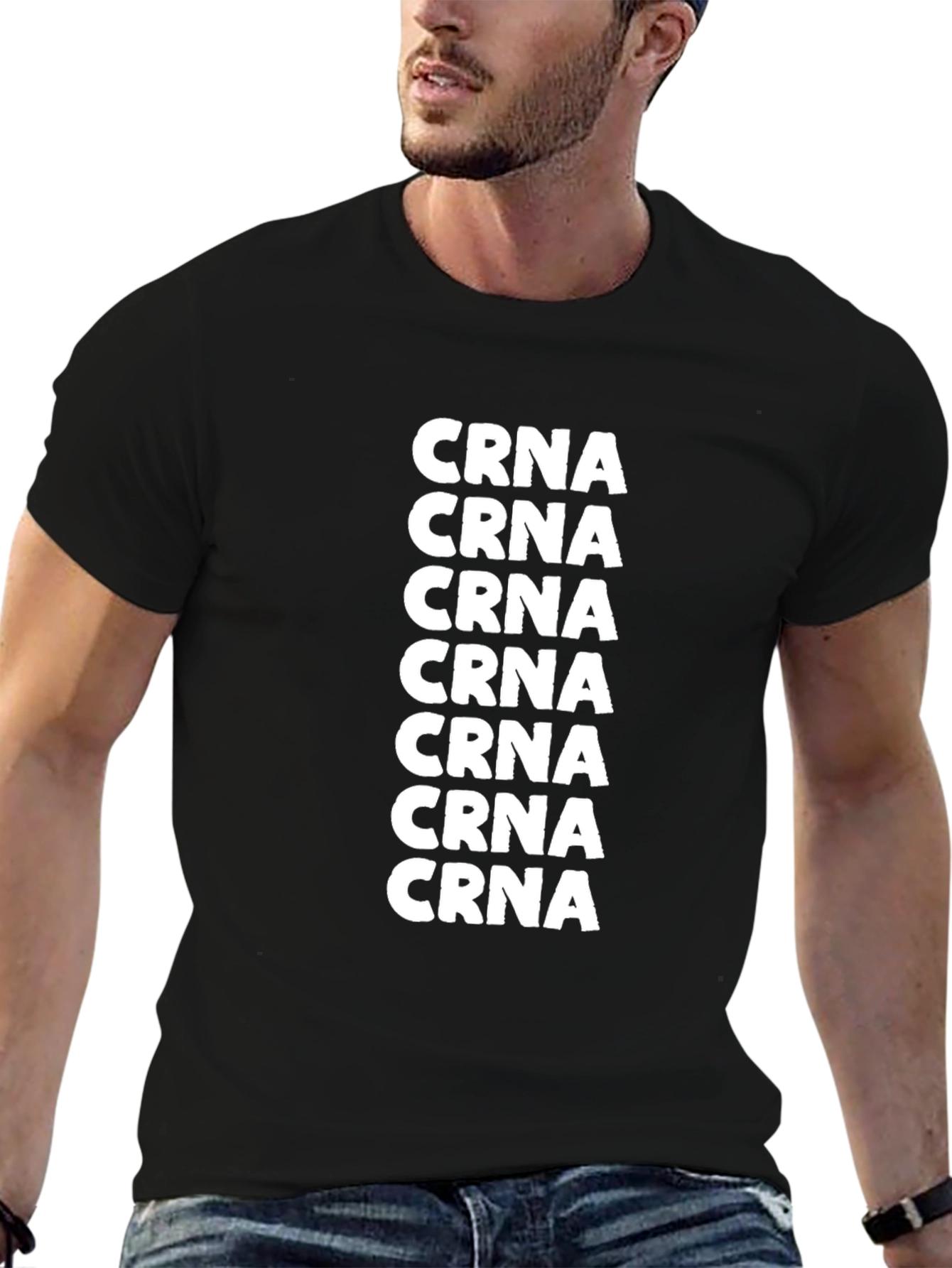 CRNA Graphic Tee - Black Cotton T-Shirt