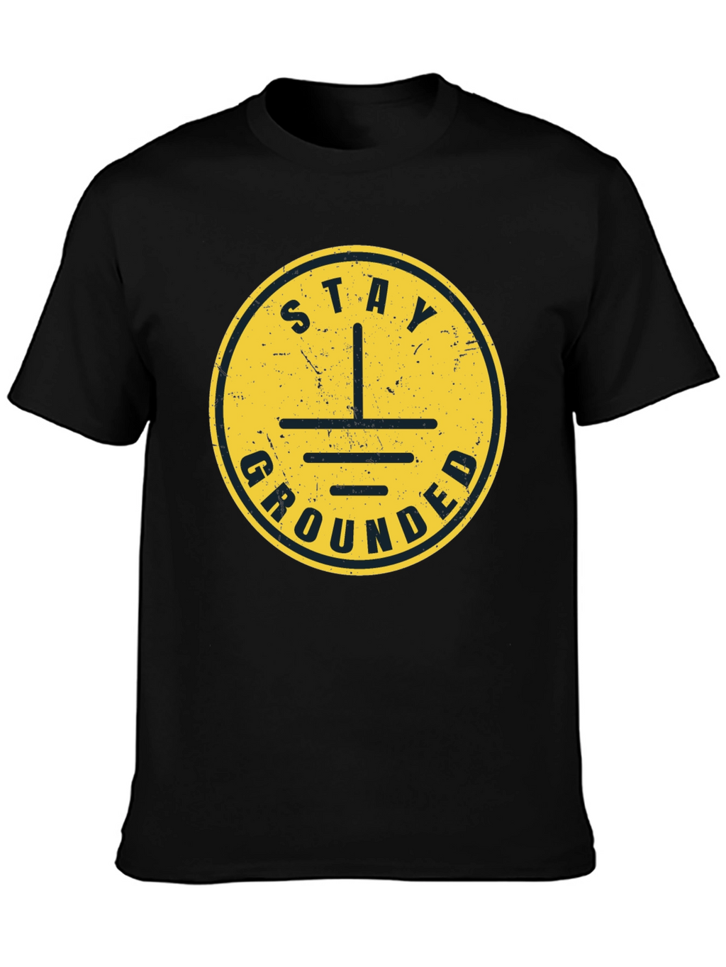 Stay Grounded T-Shirt - Black Graphic Tee