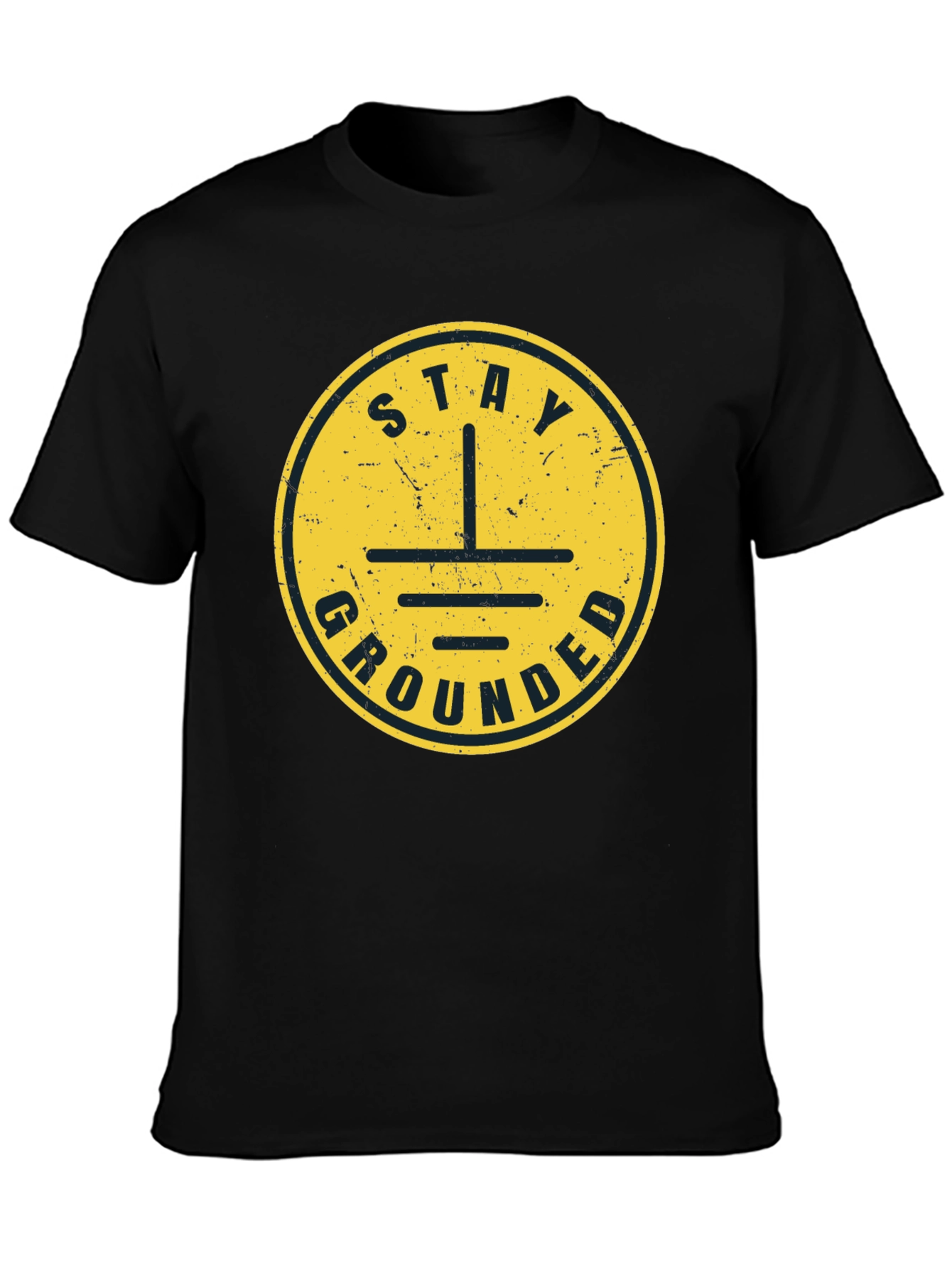 Stay Grounded T-Shirt - Black Graphic Tee