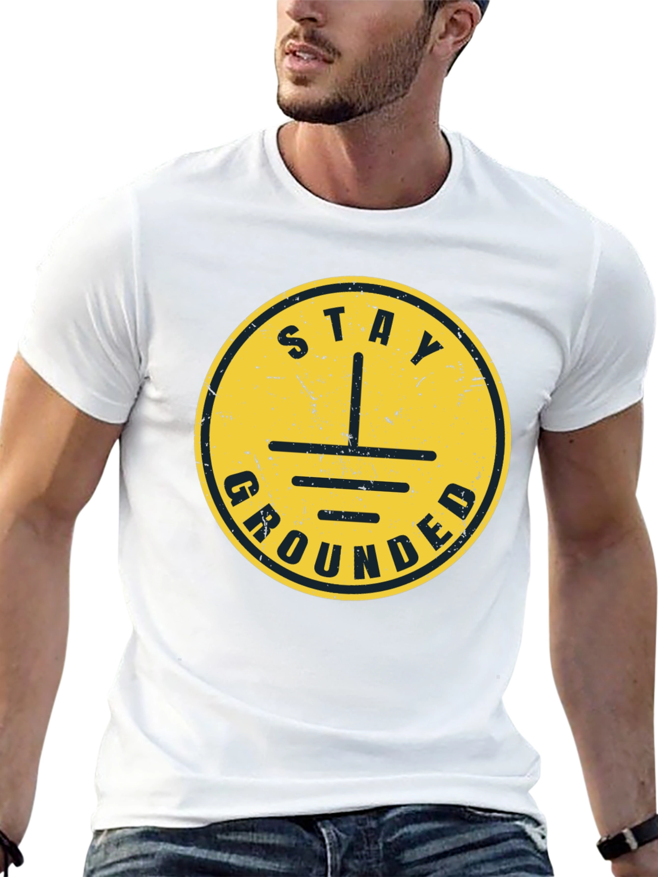Stay Grounded T-Shirt - Black Graphic Tee