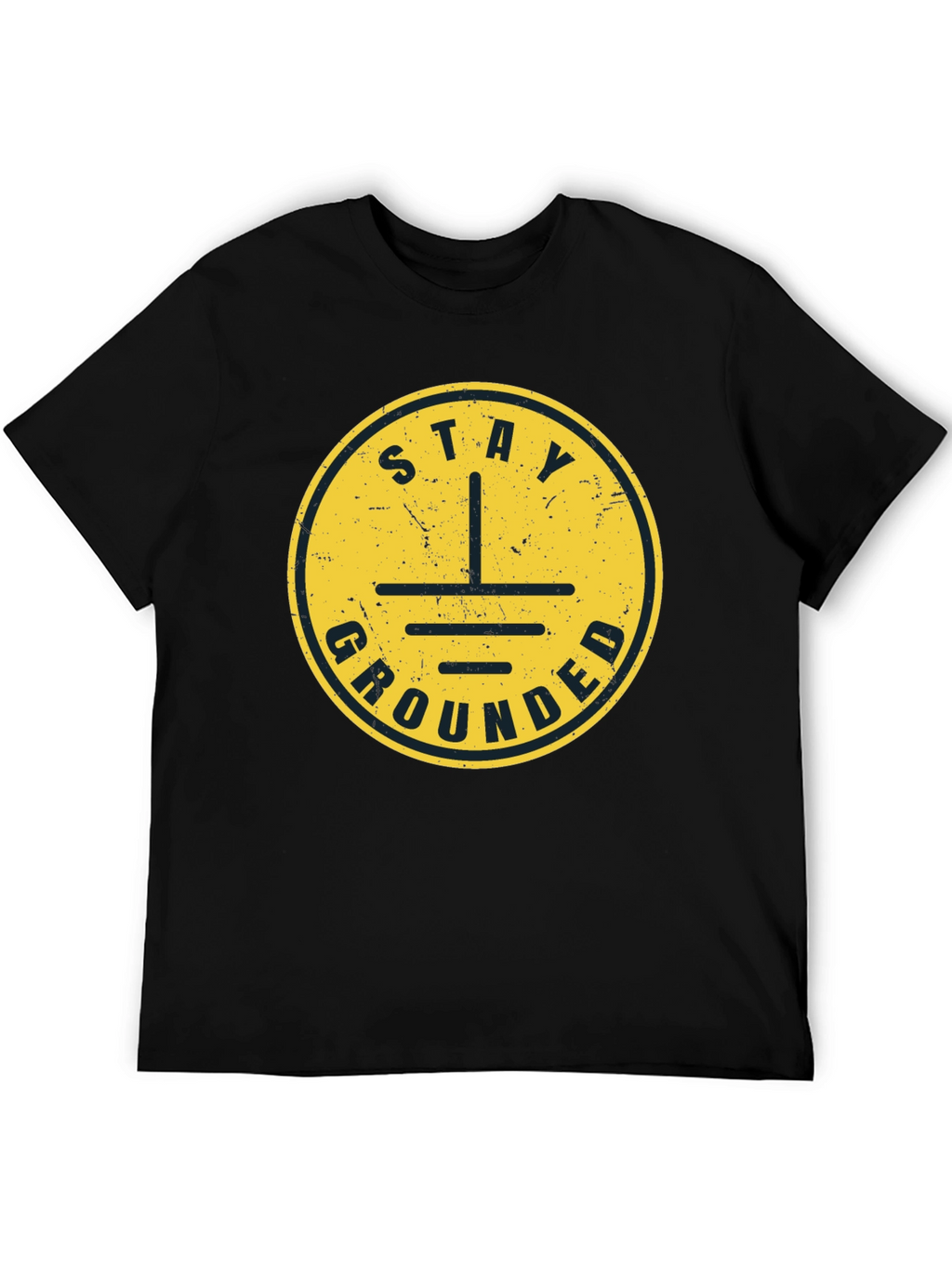 Stay Grounded T-Shirt - Black Graphic Tee