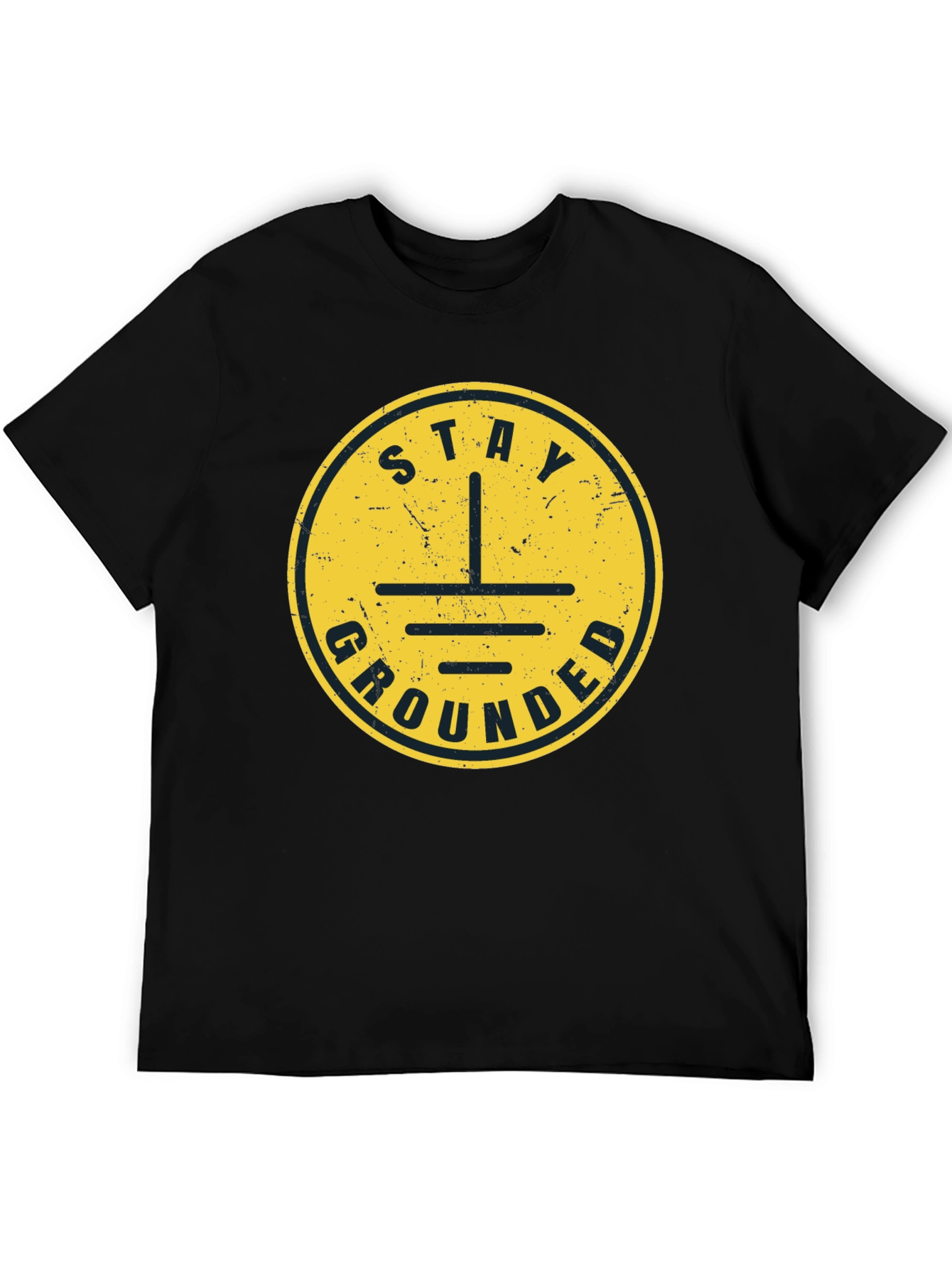 Stay Grounded T-Shirt - Black Graphic Tee
