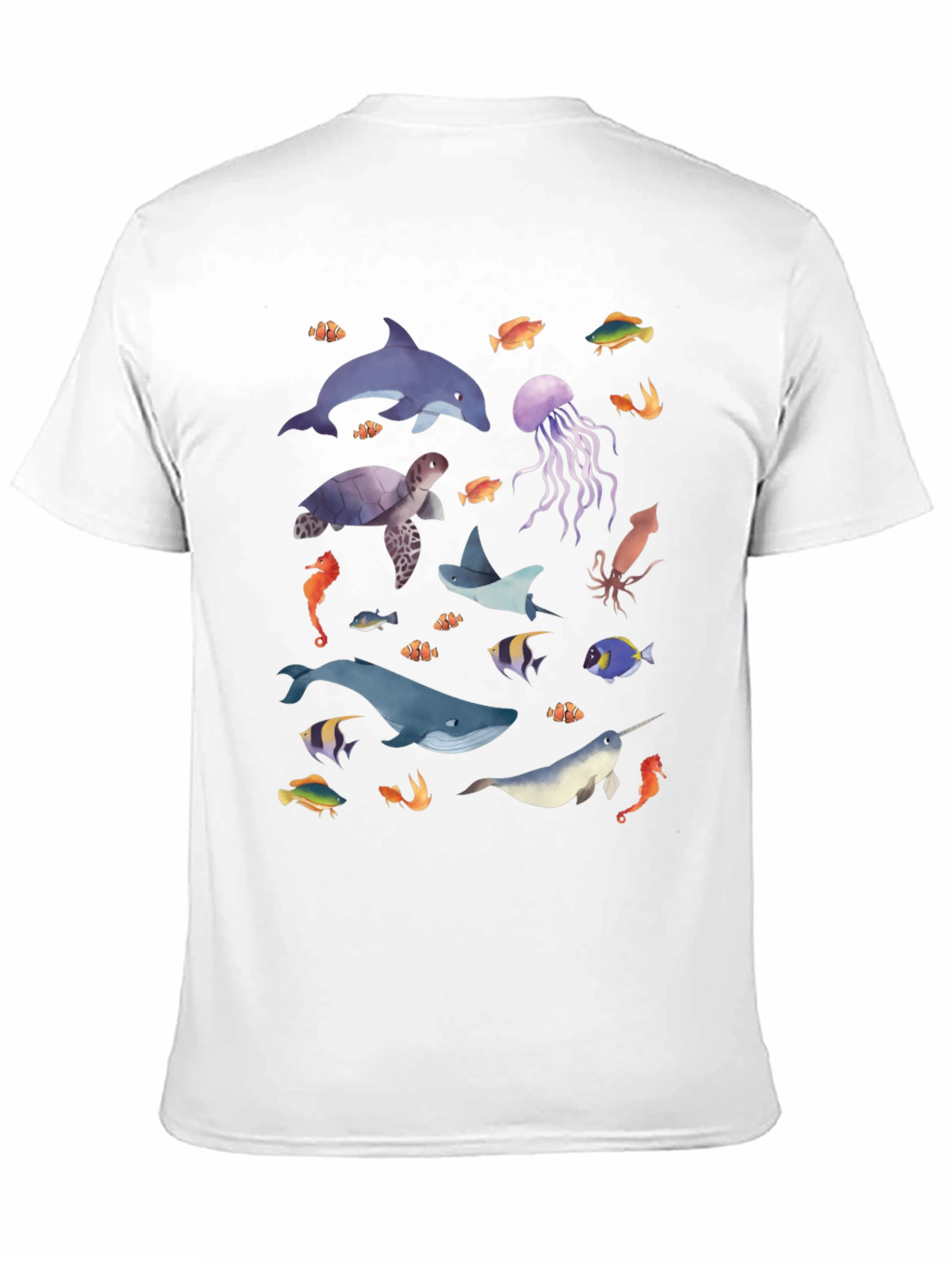 Ocean Life Graphic Tee - Black Unisex T-Shirt