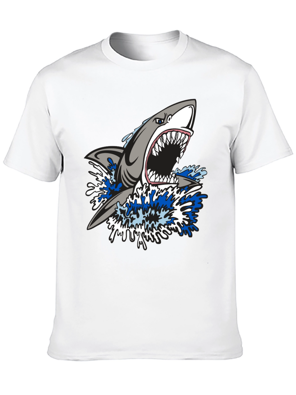 Mens Black Shark Graphic Tee
