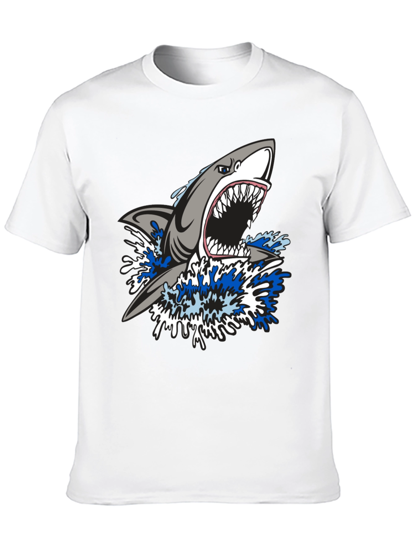 Mens Black Shark Graphic Tee