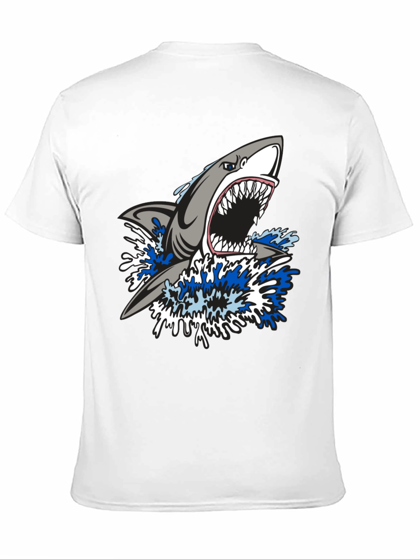 Mens Black Shark Graphic Tee