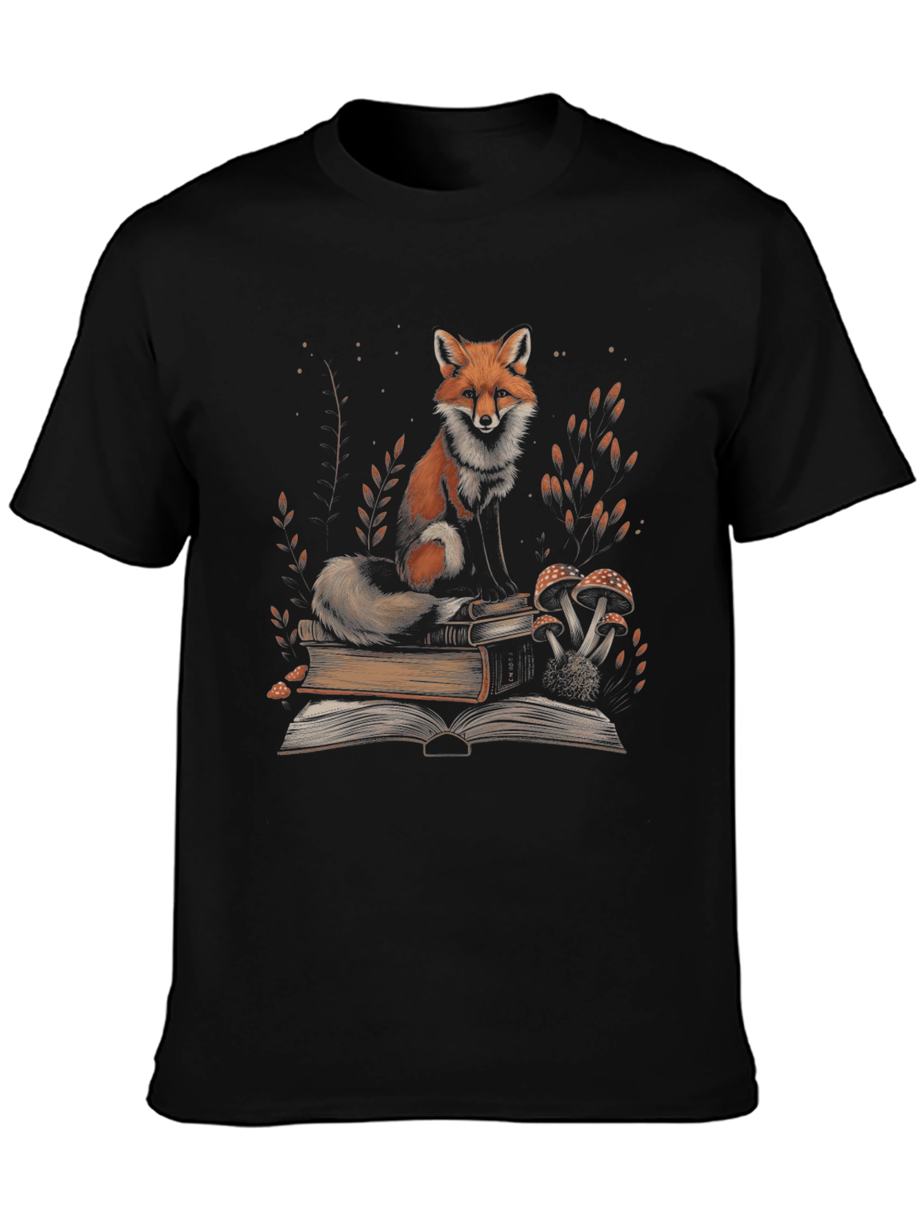 Fox Reading Book T-Shirt