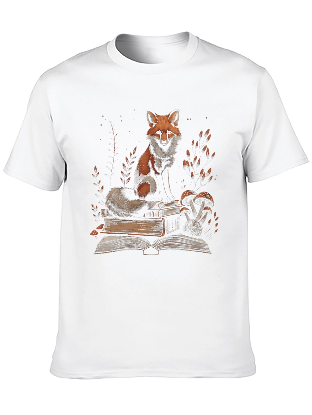 Fox Reading Book T-Shirt