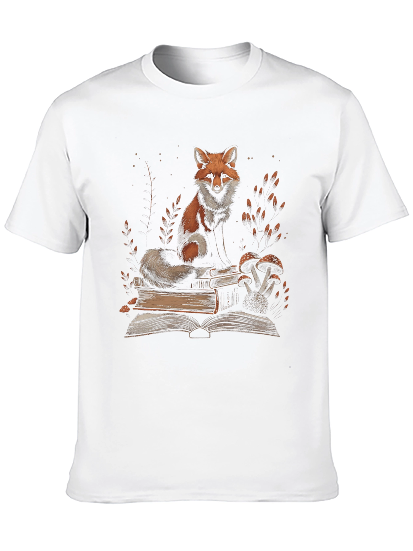 Fox Reading Book T-Shirt