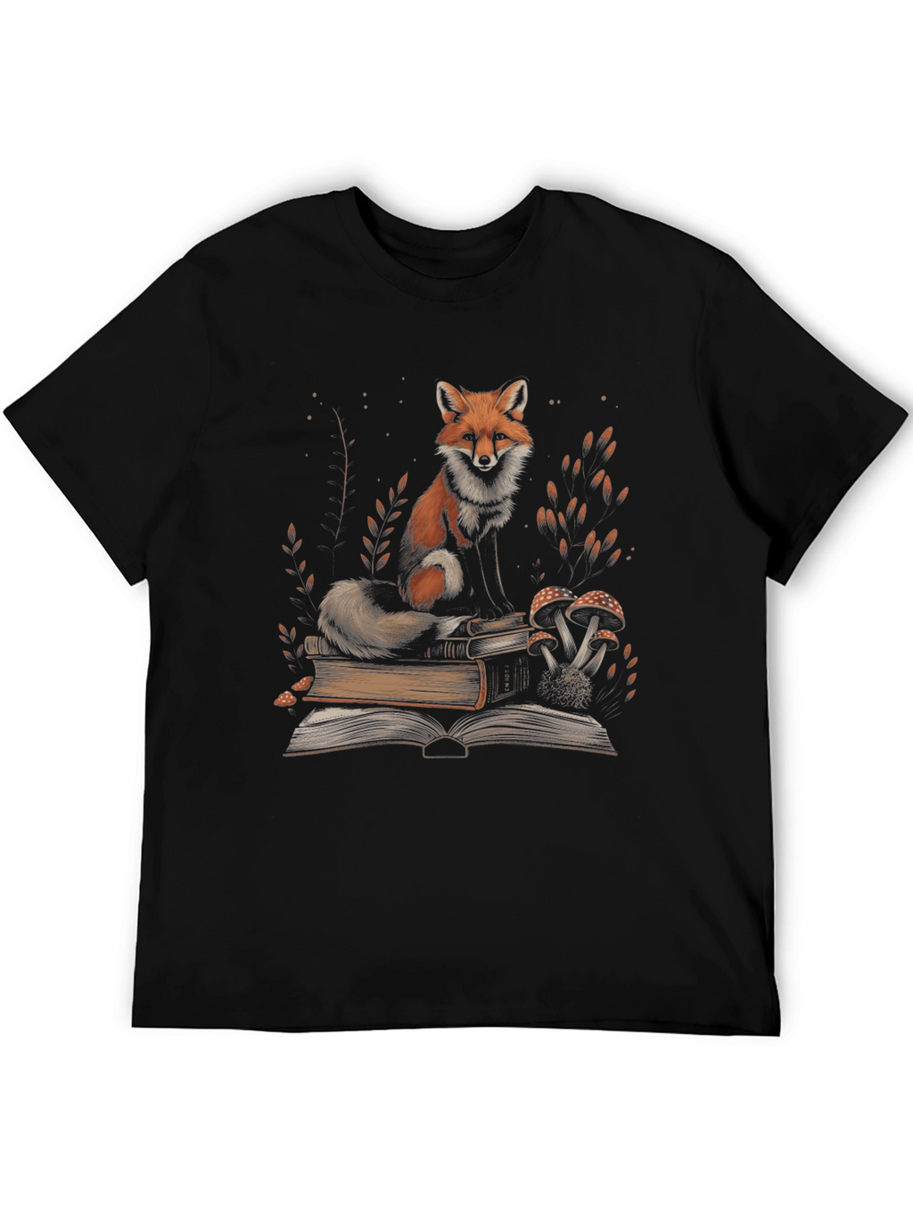Fox Reading Book T-Shirt