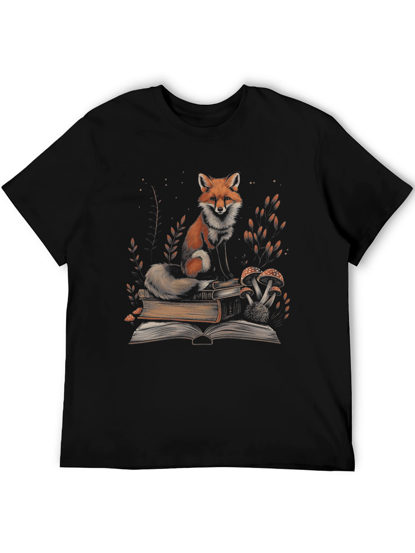 Fox Reading Book T-Shirt