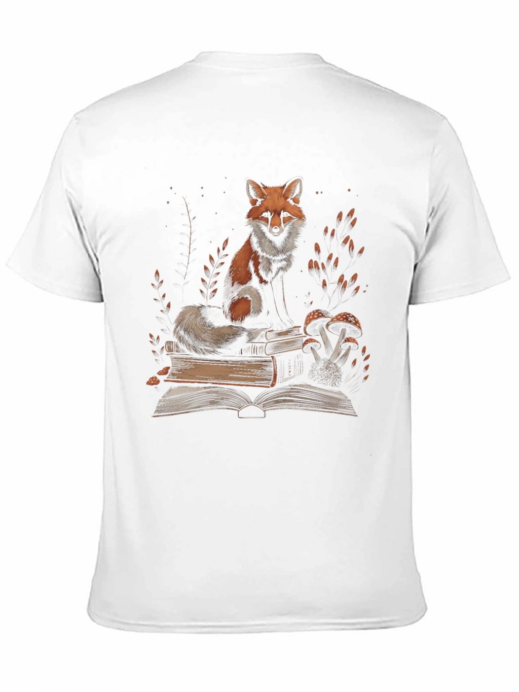 Fox Reading Book T-Shirt