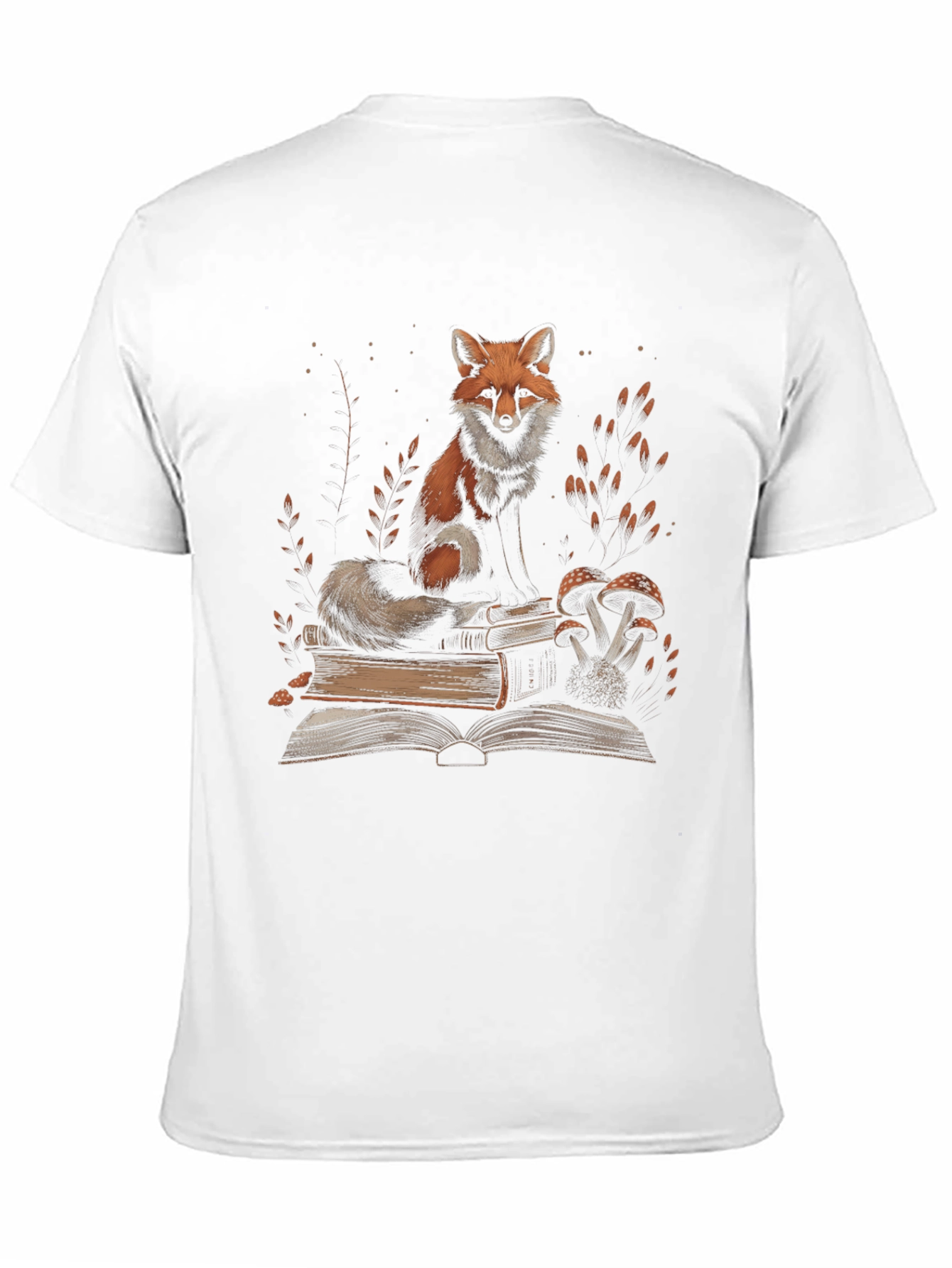 Fox Reading Book T-Shirt