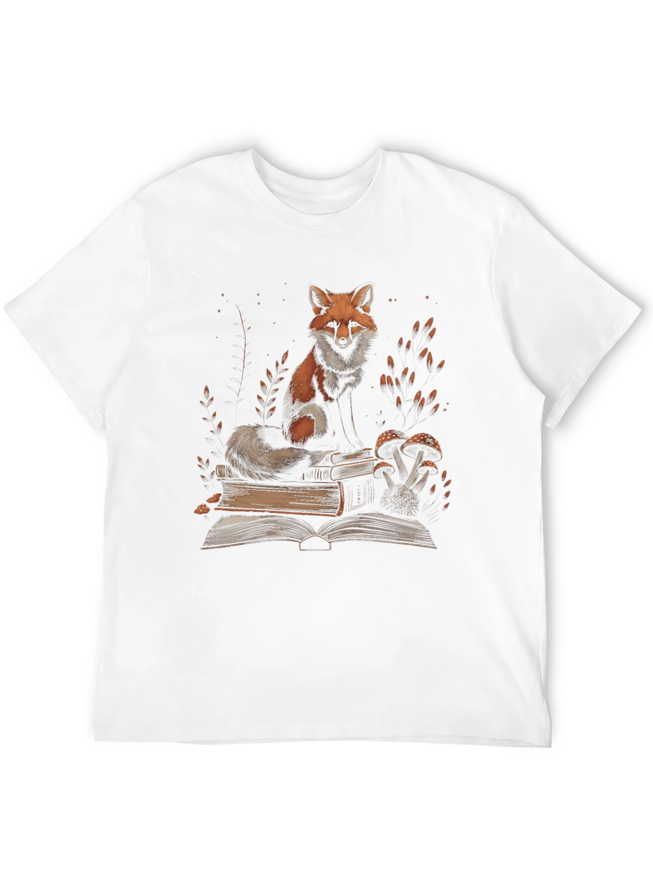 Fox Reading Book T-Shirt
