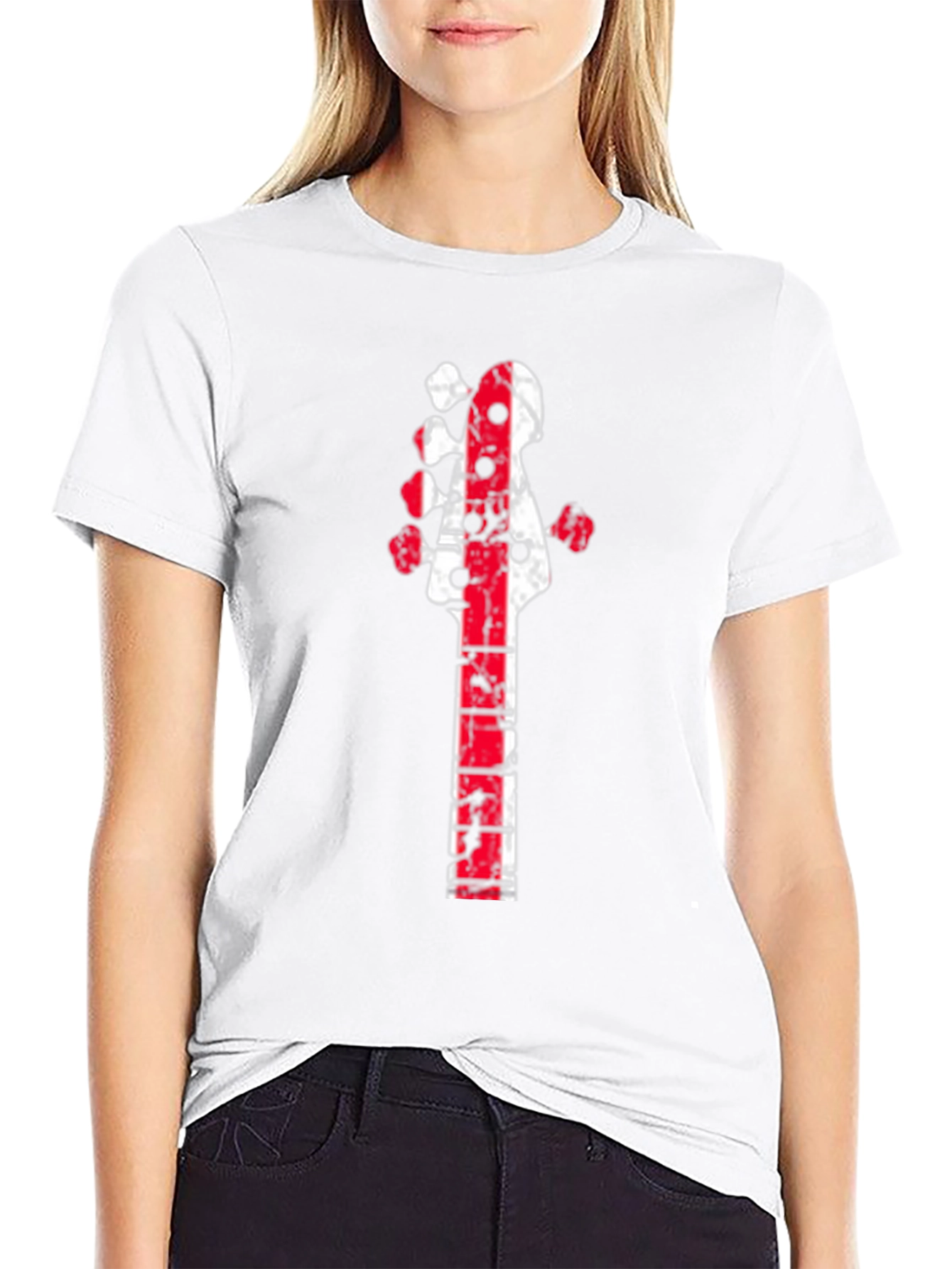 Distressed Guitar Neck Graphic Tee