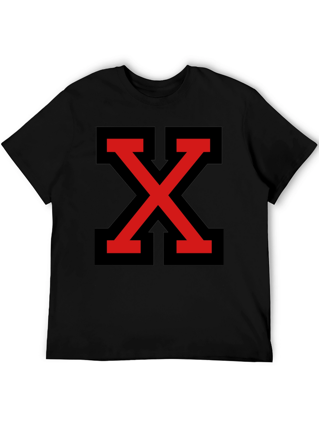 Bold Red X Graphic Tee - Modern Streetwear Style