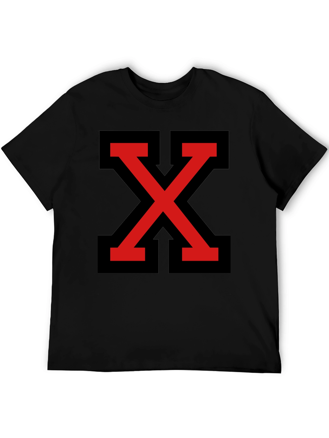 Bold Red X Graphic Tee - Modern Streetwear Style