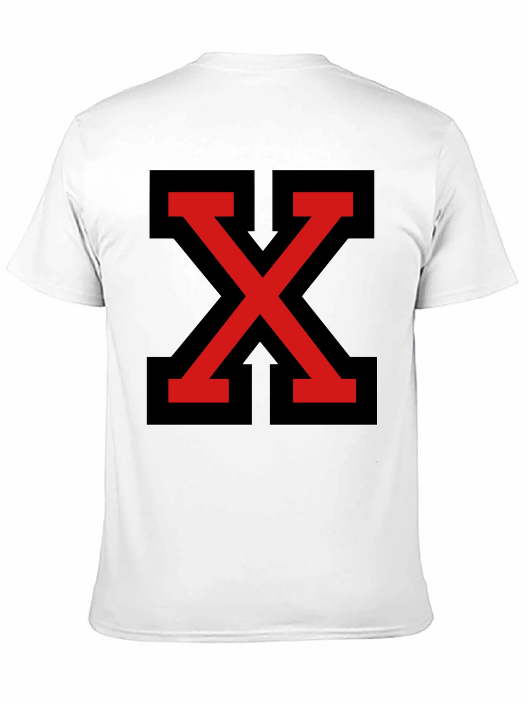 Bold Red X Graphic Tee - Modern Streetwear Style