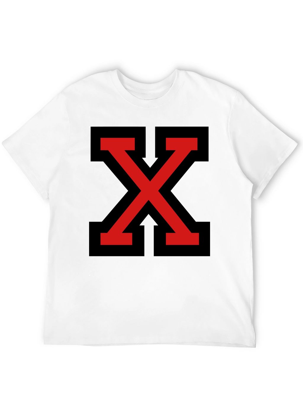 Bold Red X Graphic Tee - Modern Streetwear Style