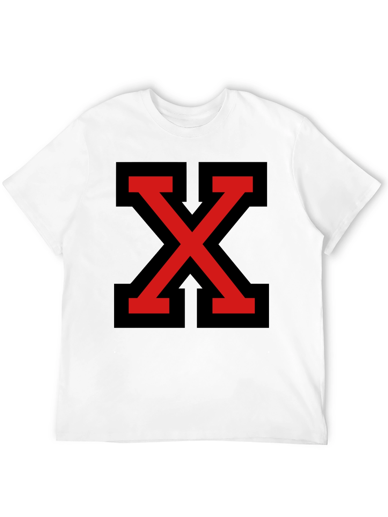 Bold Red X Graphic Tee - Modern Streetwear Style