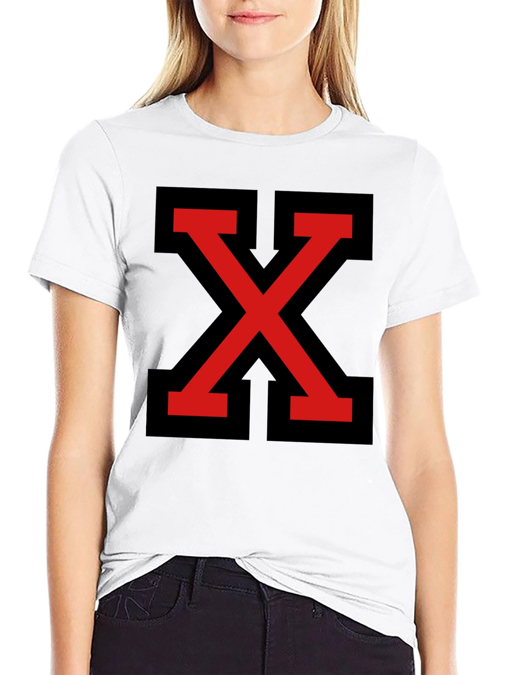 Bold Red X Graphic Tee - Modern Streetwear Style