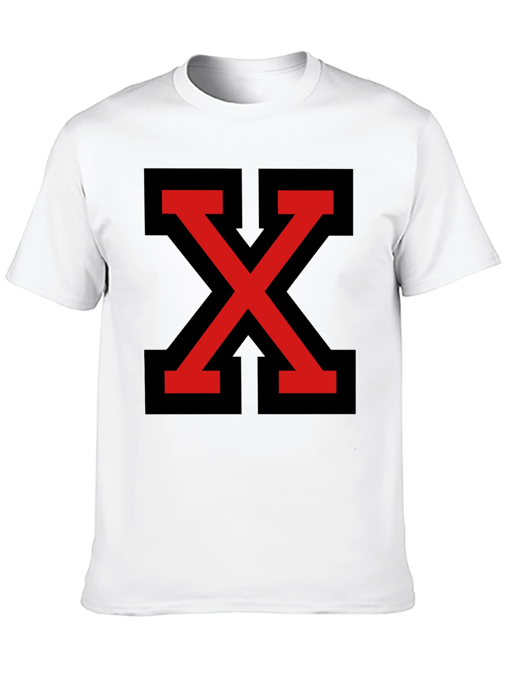 Bold Red X Graphic Tee - Modern Streetwear Style