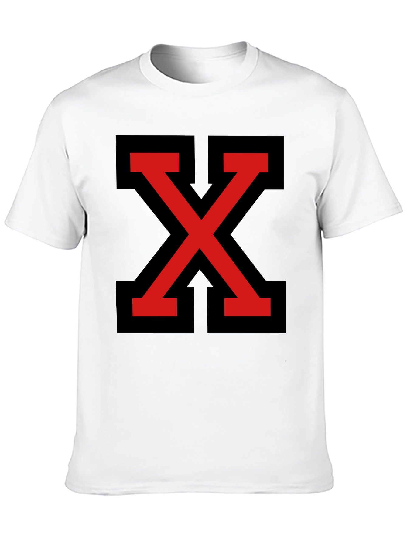 Bold Red X Graphic Tee - Modern Streetwear Style
