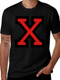 Bold Red X Graphic Tee - Modern Streetwear Style