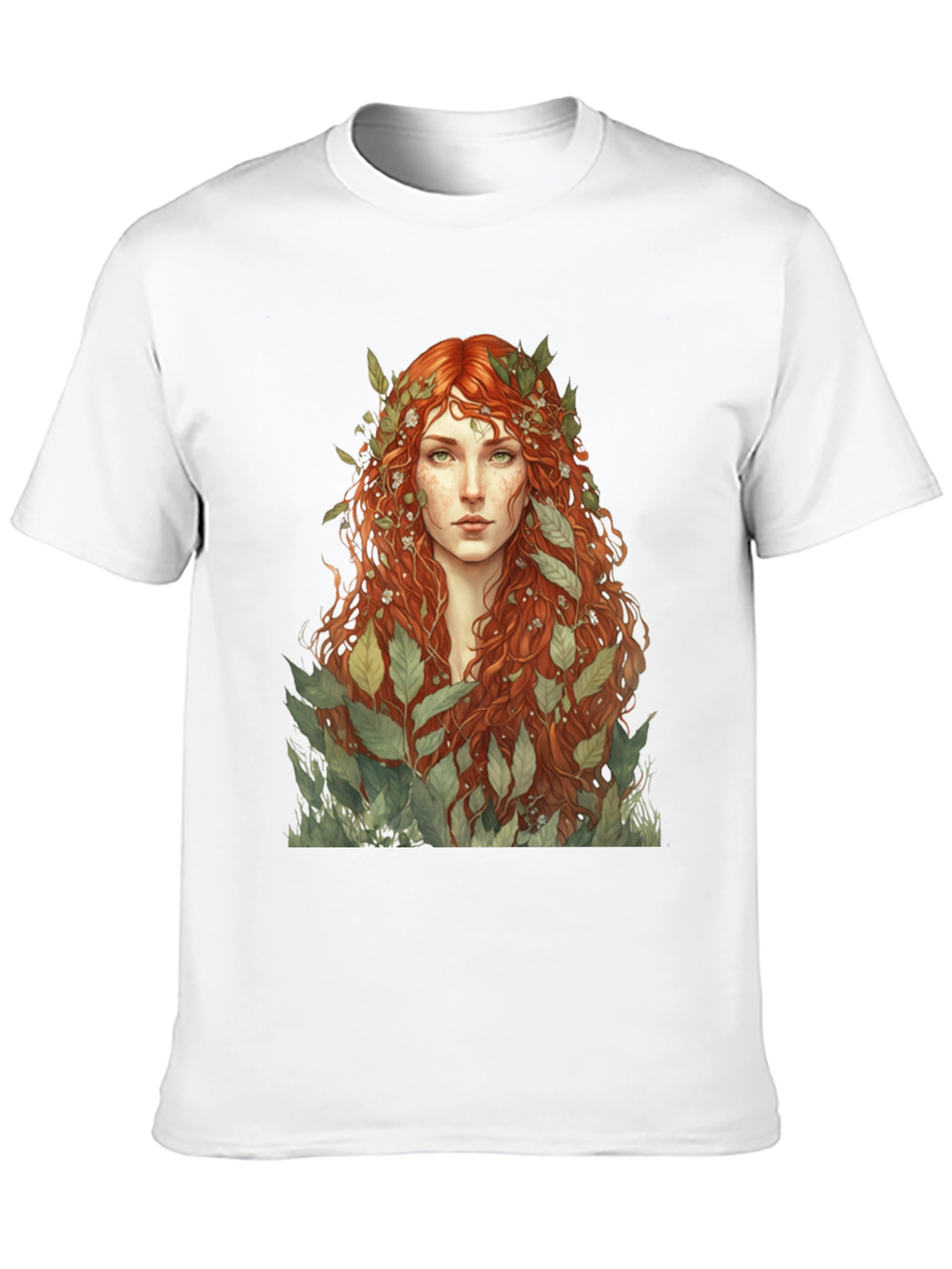 Earth Goddess Graphic Tee - Black Cotton T-Shirt