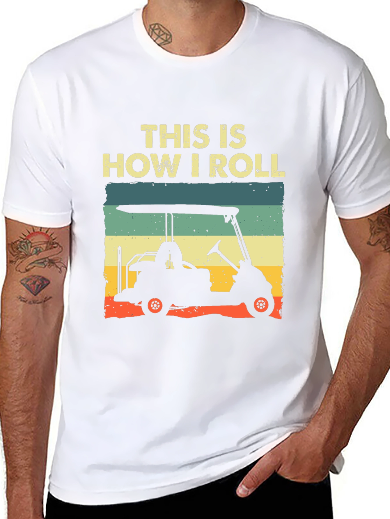 This Is How I Roll Golf Cart Graphic Tee