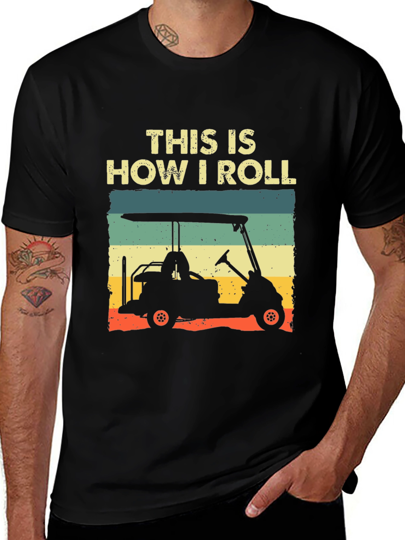 This Is How I Roll Golf Cart Graphic Tee